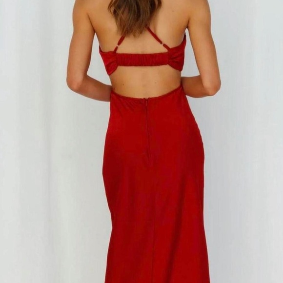 Hello Molly Red Strapless Gown for Weddings - Picture 2 of 7